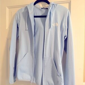 The North Face Blue Zip-Up Jacket with Hood